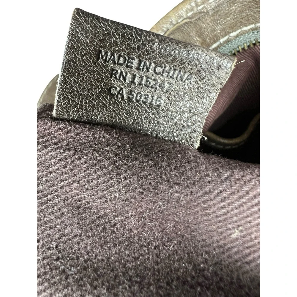 Abercrombie & Fitch Y2K‎ 00's Leather Hobo Shoulder Bag Slouchy Distressed Brown